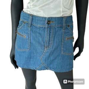 Vintage Y2K Low Rise Mini Denim Skirt Billabong Britney Spears